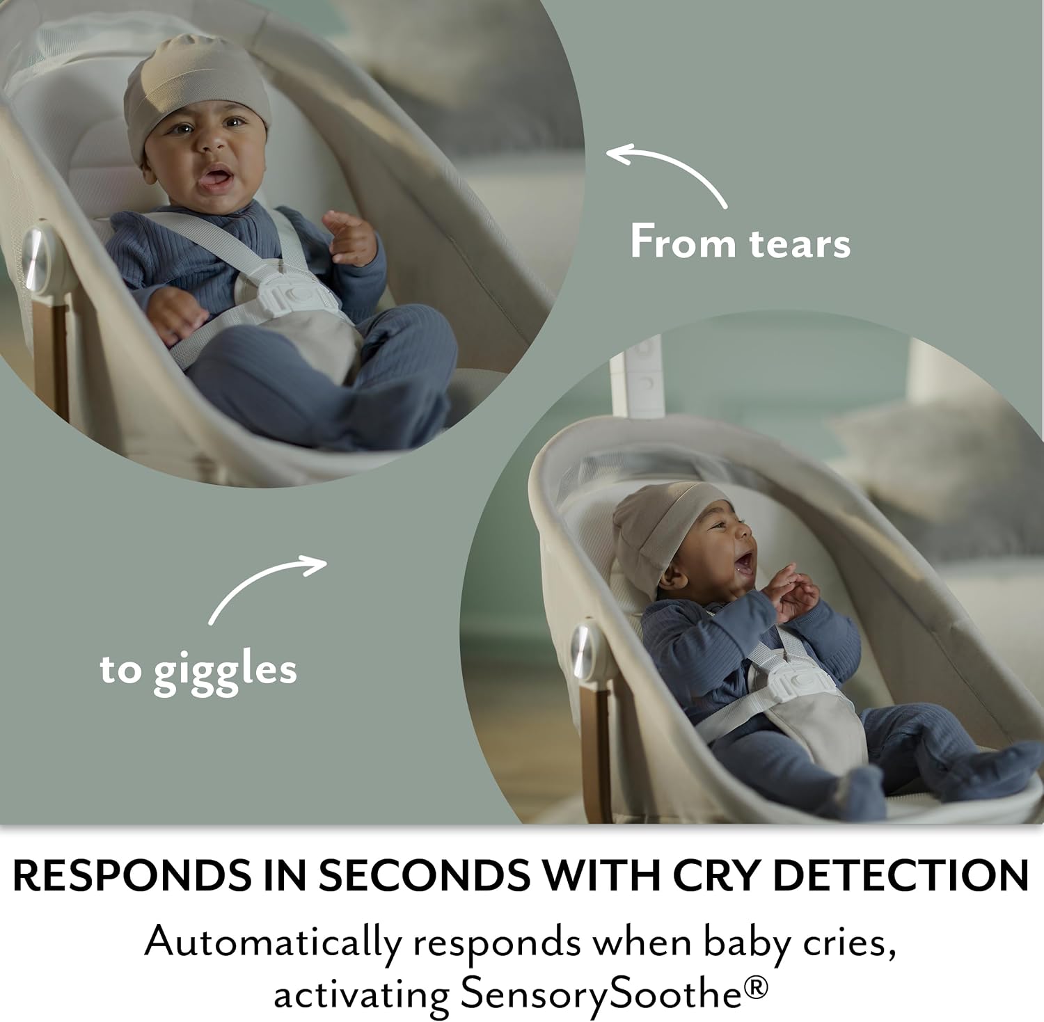 Evenflo Elara dimensions in soothing nest mode