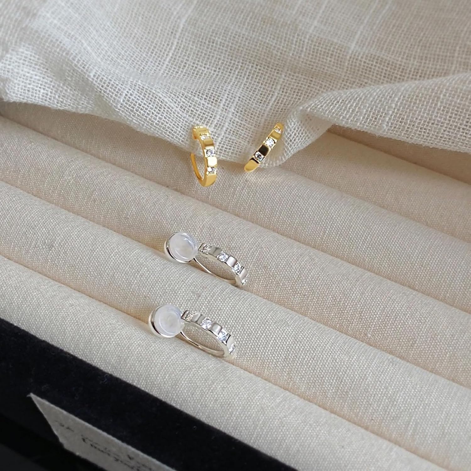 Clip On Earrings for Women – 18K Real Gold Plated Non-Pierced Hoop Earrings, Comfortable Clip On Hoops for Non-Pierced Ears, Gold & White Gold Options