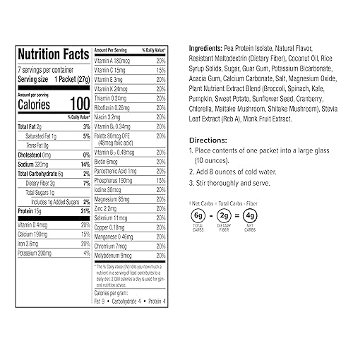 Miniatura 2 de WonderSlim Batido de reemplazo de comidas a base de plantas, vainilla, 0.51 onzas de proteína, apto para dieta cetogénica y bajo en carbohidratos,