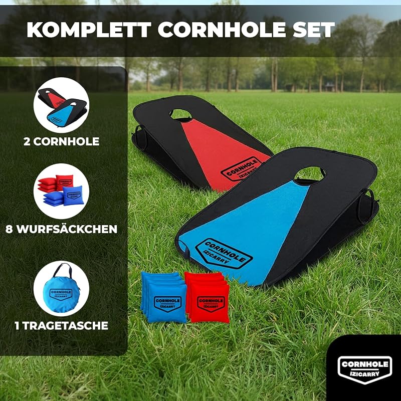 Original Cup Cornhole Spiel 90x60 cm - 2 tábla + 8 zsák szett kültéri játék - Cornhole Izicarry