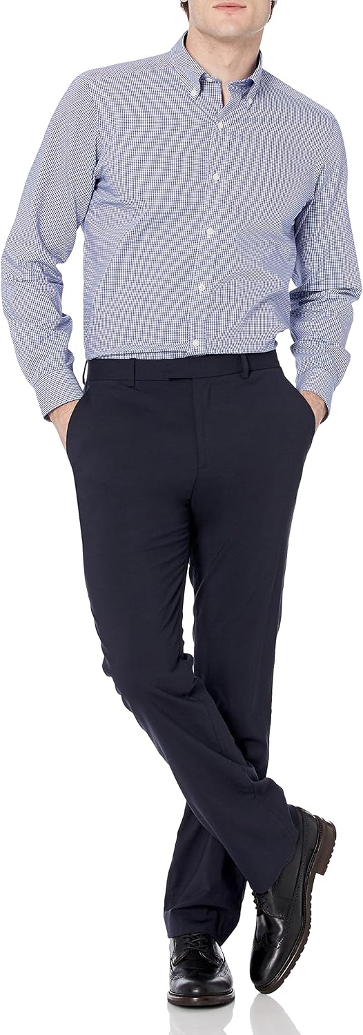 Amazon Brand - BUTTONED DOWN Men's Fitted Pattern Dress Shirt, Supima Cotton Non-Iron