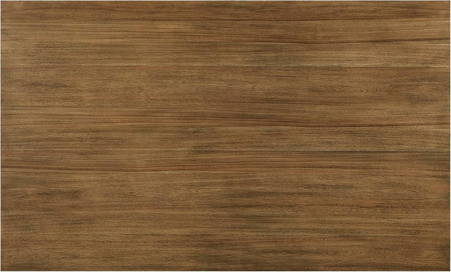 Lexicon 65" Modern Rectangle Dining Table for 6 - Solid Wood Frame, Acacia Veneer Rectangular Kitchen Table with Storage Shelf, Kitchen/Dining Room, Assembly Required, Brown Top and Black Wood Base