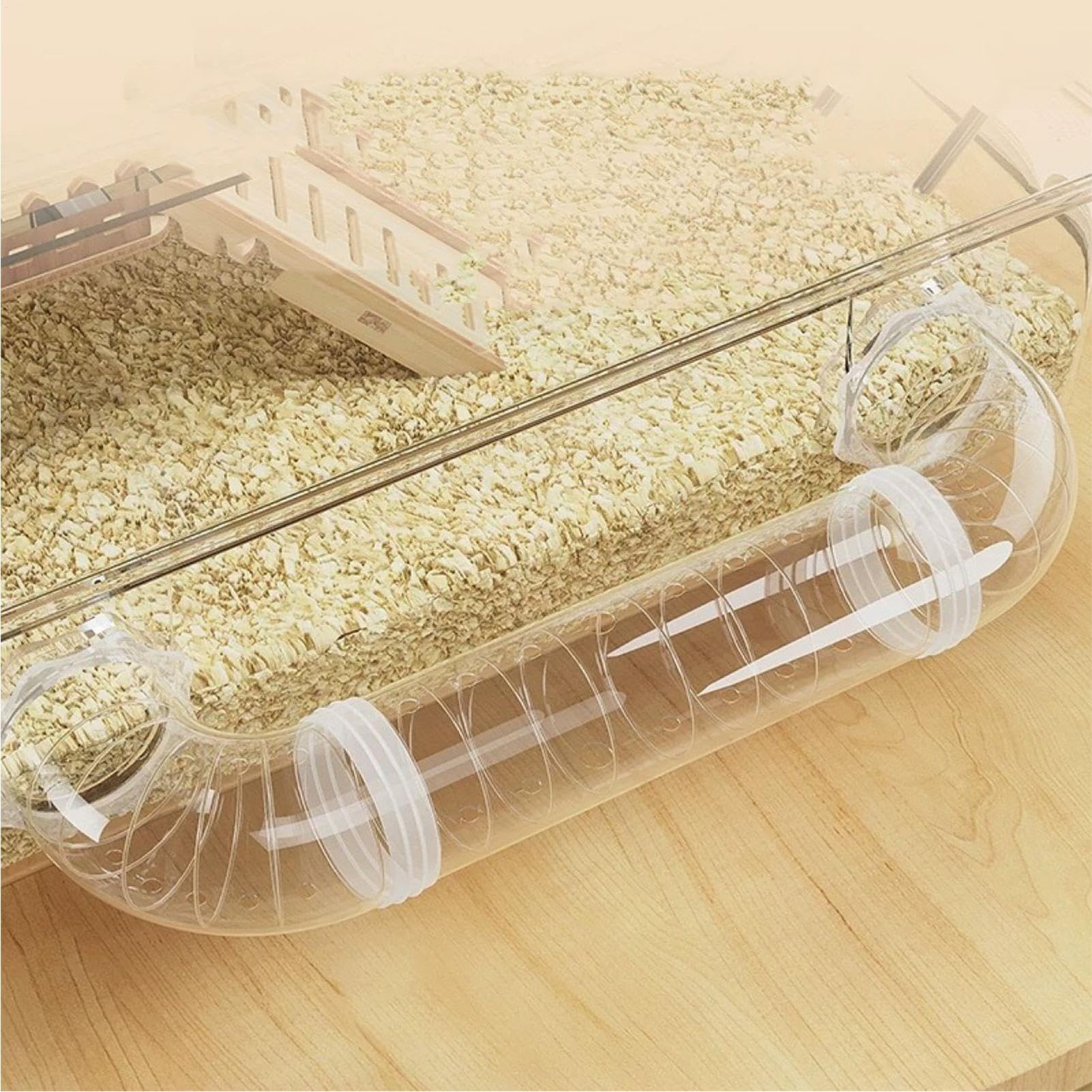Hábitat Para Hámster Hogar De Cría Transparente De 2 Niveles | Jaula para Hurón Acrílica de 45x28x34 centímetros Para Monitorear Cría Erizo Hurón Chinchilla Mascota Pequeña En