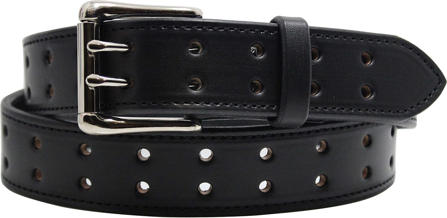 Two Prong, Heavy Duty, 1-1/2" Solid Leather Belt, Amish Made by Hand in Lancaster, PA