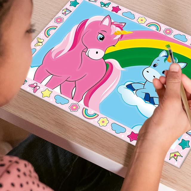 Foto 2 de 7 de Ravensburger - CreArt Unicornios Divertidos, Kit Pintar por números +5 años