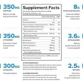 LEGION Pulse Pre Workout - All Natural Nitric Oxide Preworkout Drink to Boost Energy, Creatine Free, Naturally Sweetened, Beta Alanine, Citrulline, Alpha GPC (Strawberry Margarita)