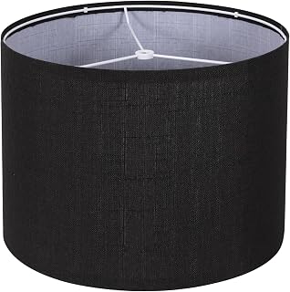 13-inch black drum lampshade