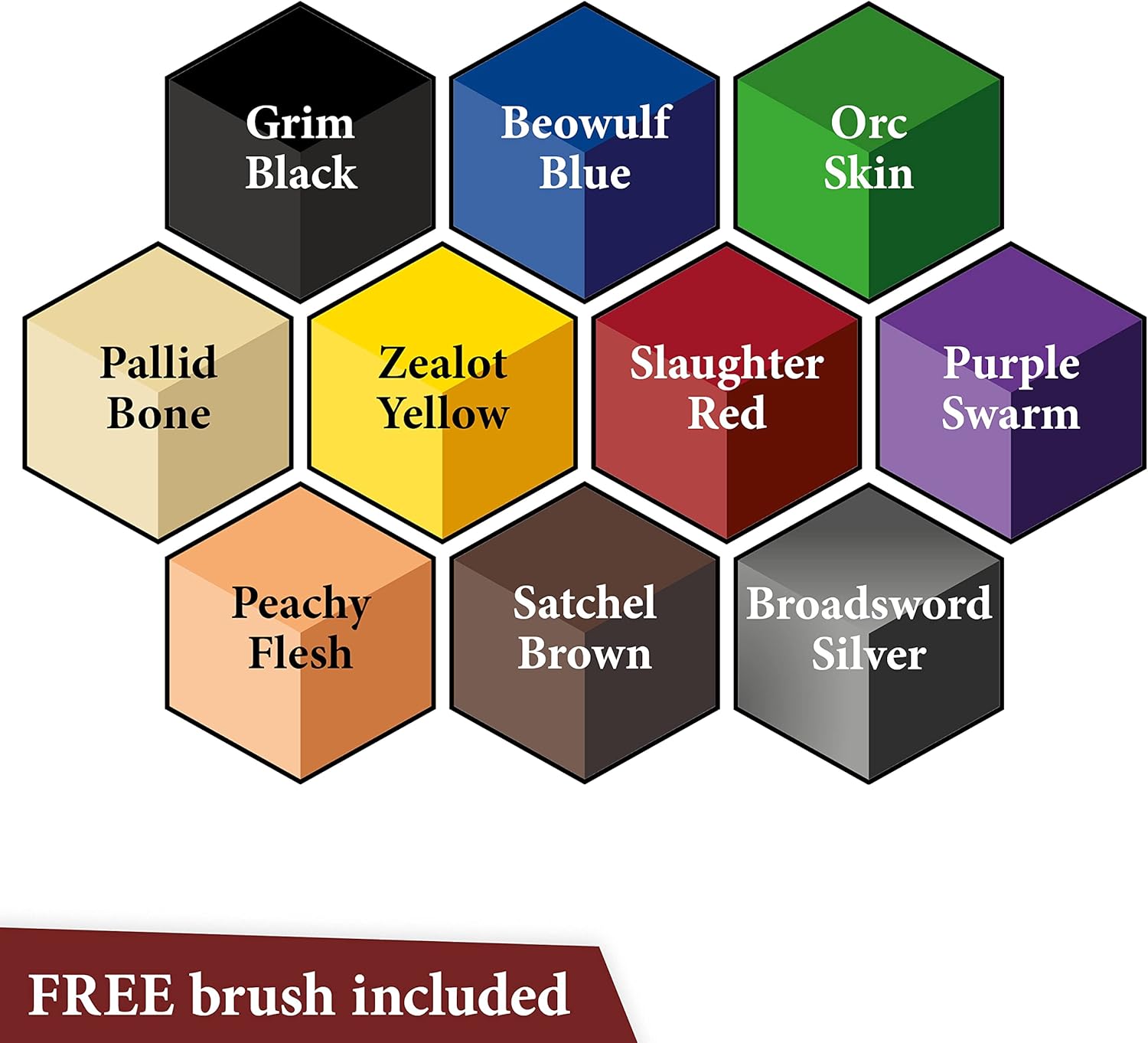 The Army Painter, Speedpaint 2.0 Starter Paint Set, 10 x 18 ml Acrylic Contrast Paints incl. 1 Basecoating Brush for DnD and Warhammer Figures