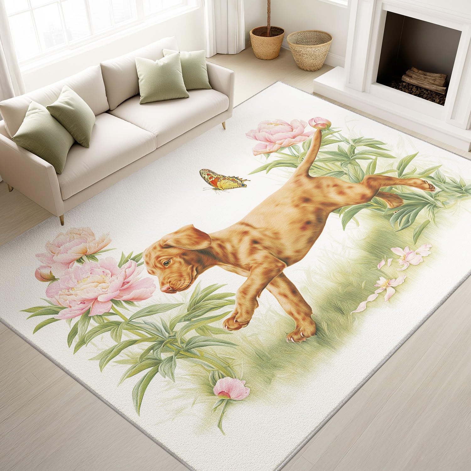 Tapis doux moelleux 160 x 230 cm pour salon et chambre chic
