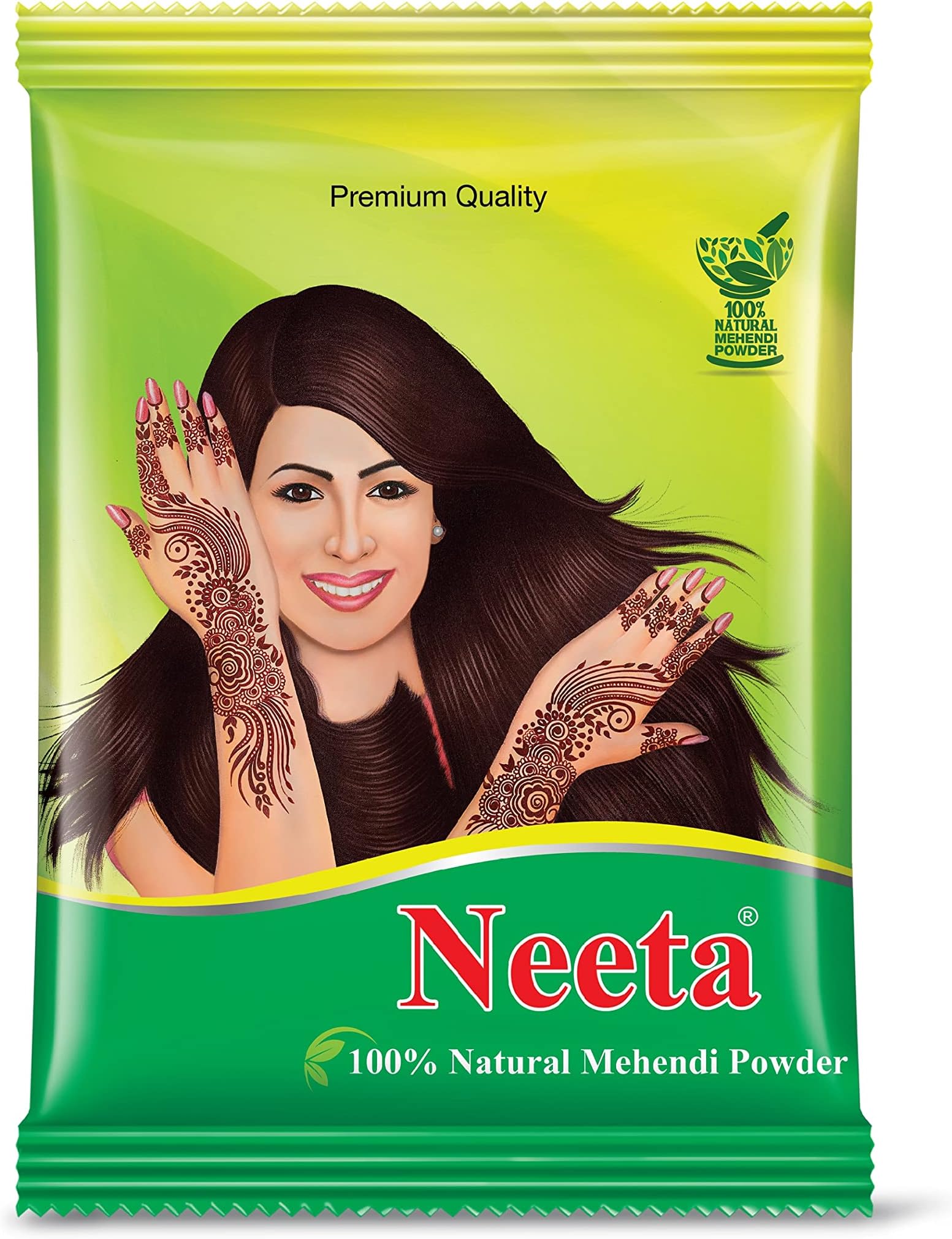 Neeta 100gm - 100% Natural Henna Powder, Natural Brown Henna Powder for Hair, Hand & Feet, Man and Women
