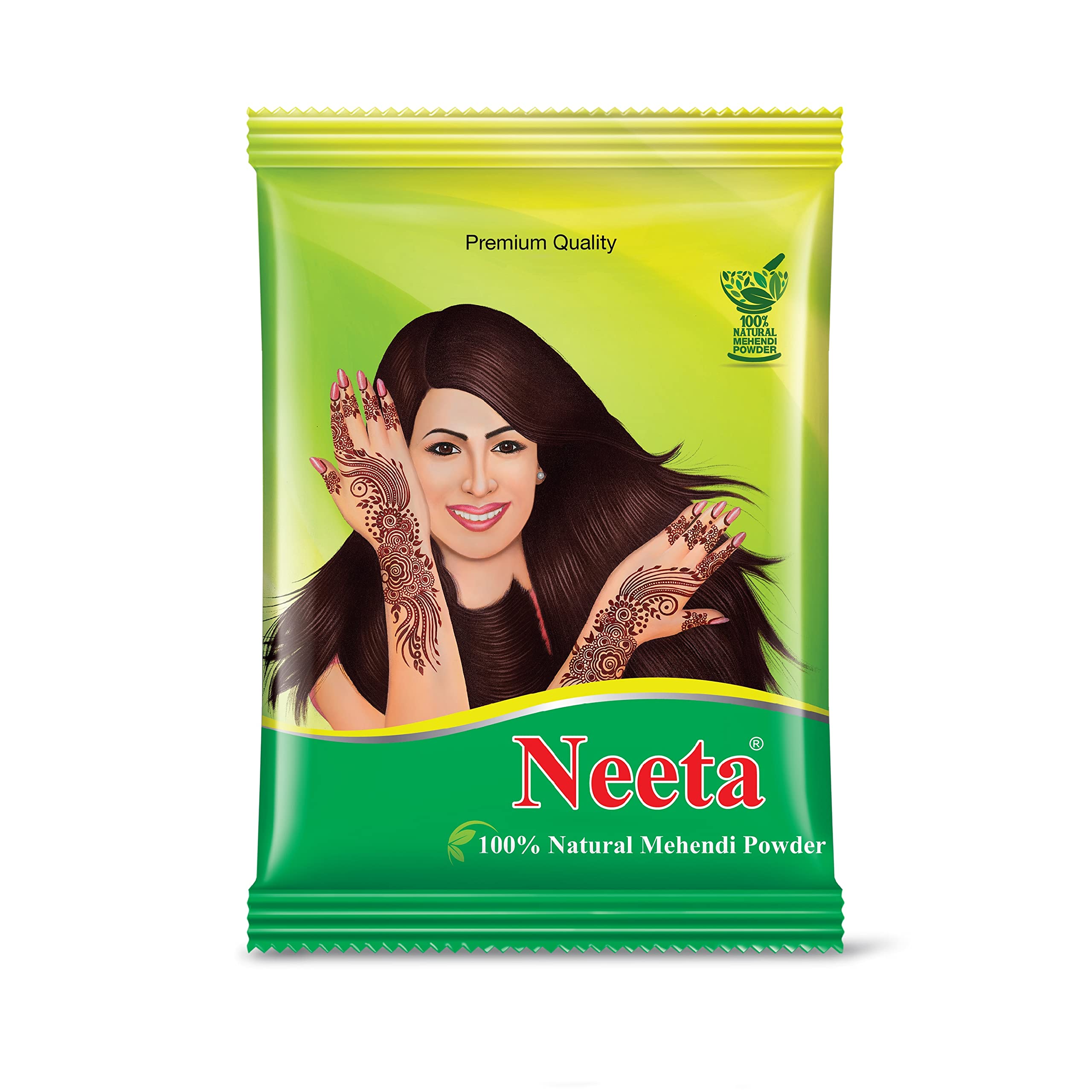 Neeta 100gm - 100% Natural Henna Powder, Natural Brown Henna Powder for Hair, Hand & Feet, Man and Women