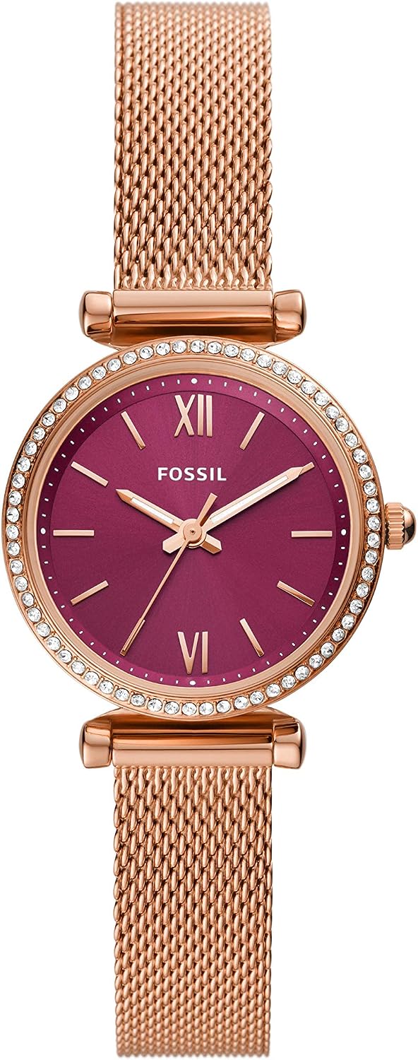 Fossil Women's Carlie Mini Gold-Tone or Rose Gold-Tone Stainless Steel Quartz Watch