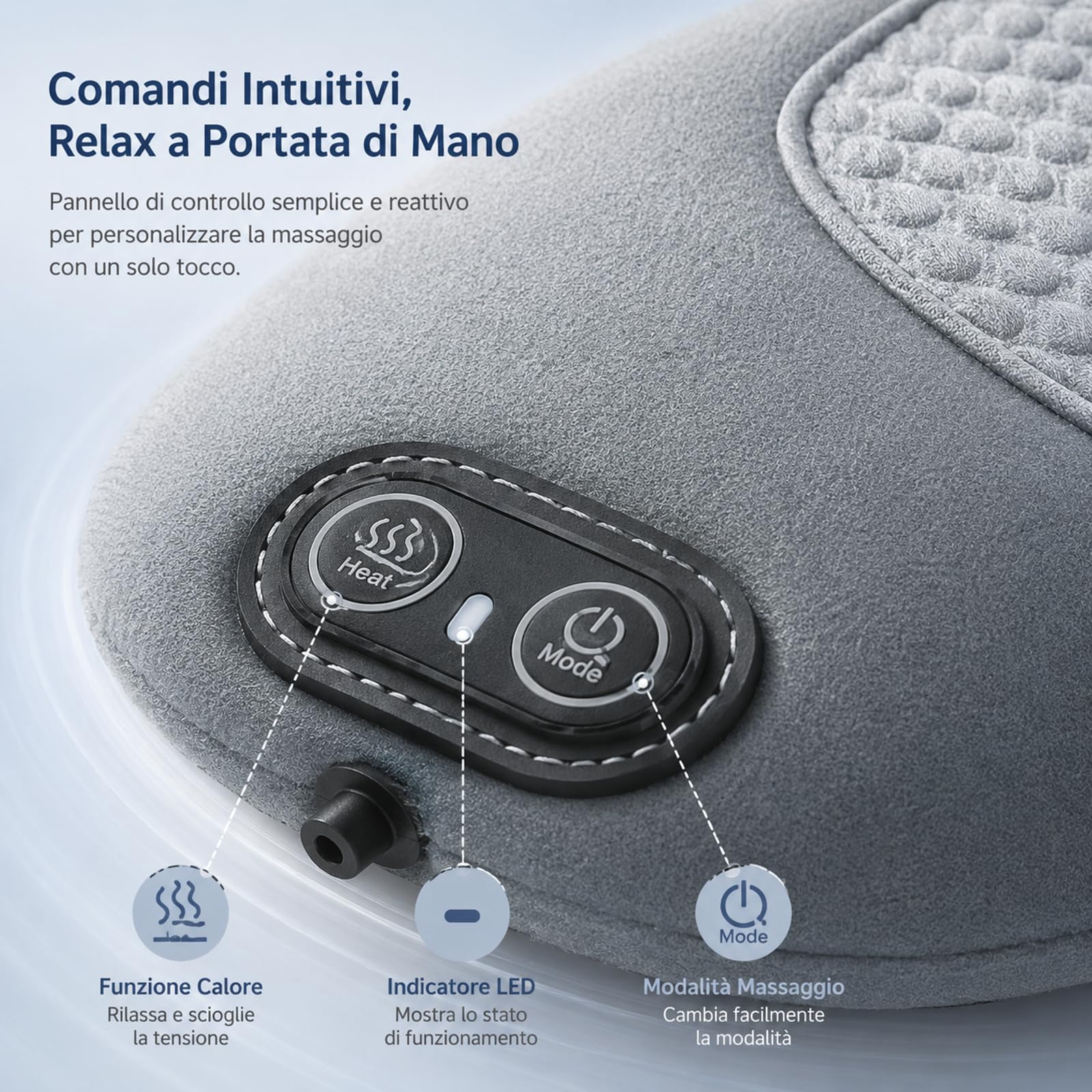 Dorsanova Massaggiatore Schiena Supporto per Trazione Lombare - Cuscino Ergonomico per Stretching e Benessere della Colonna Vertebrale, Dispositivo per Relax Muscolare a Casa e in Ufficio (Grigio)