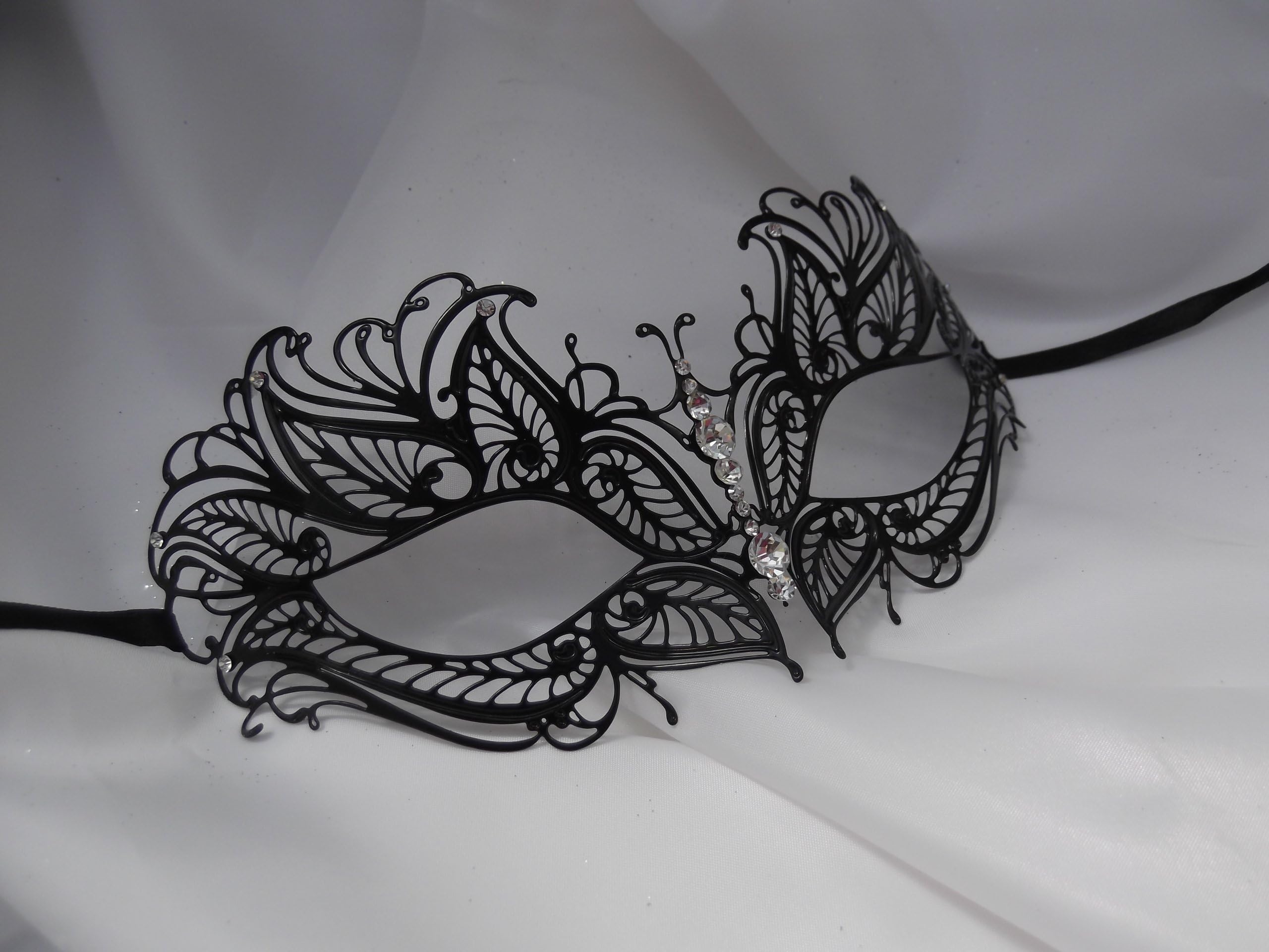 Metal Filigree Venetian Masquerade Party Mask Diamante