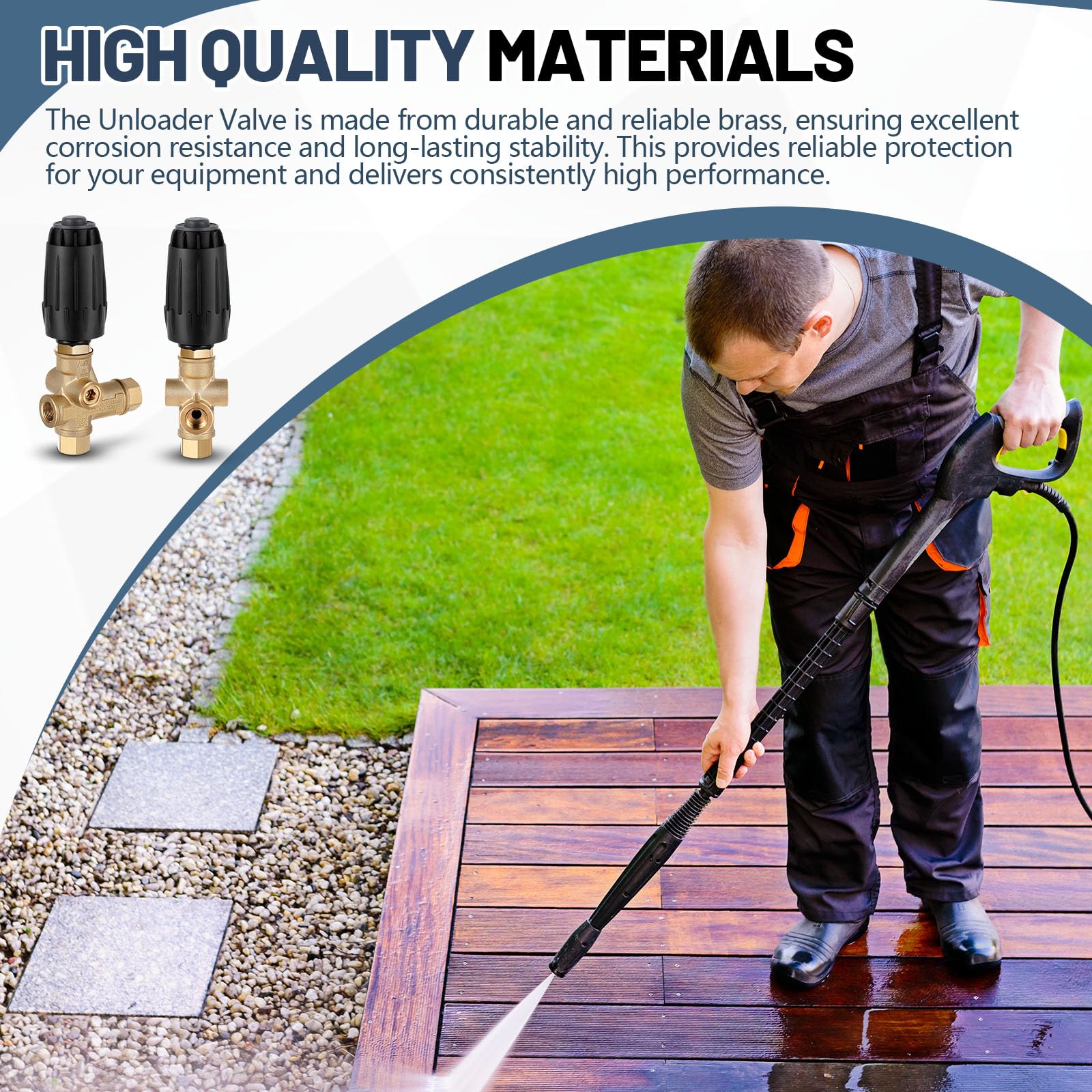 Threlaco 2 válvulas descargadoras de lavadora a presión VRT3-310, 4500 PSI máximo, 10.5 GPM máximo (40 L/min), salida F de 3/8 pulgadas, resorte negro