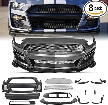 GT500 Style Front Bumper Body Kit W/Lip For 2015 2016 2017 Ford Mustang