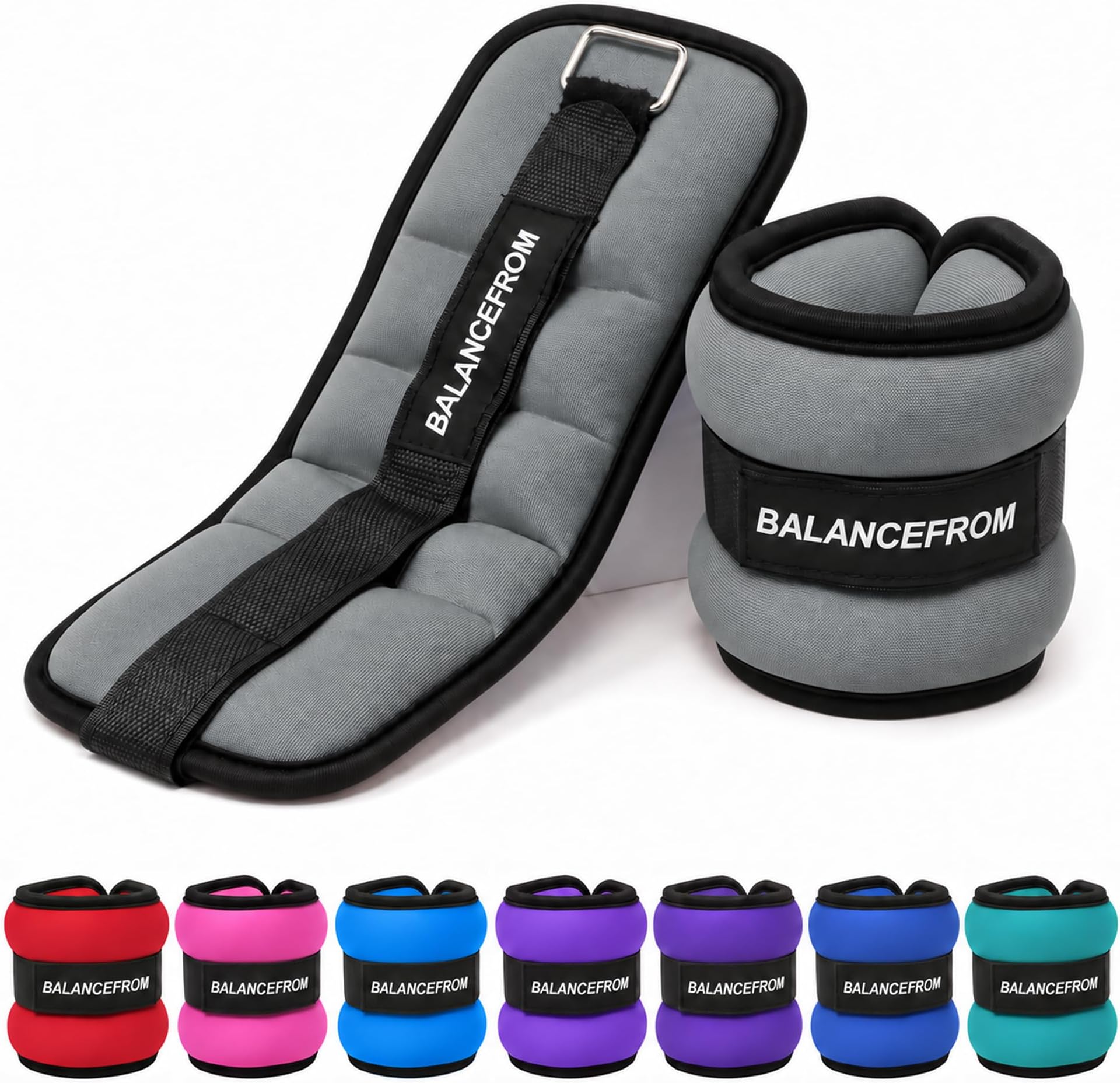 Fitvids Fully Adjustable Ankle Wrist Arm Leg Weights, Multiple Sizes