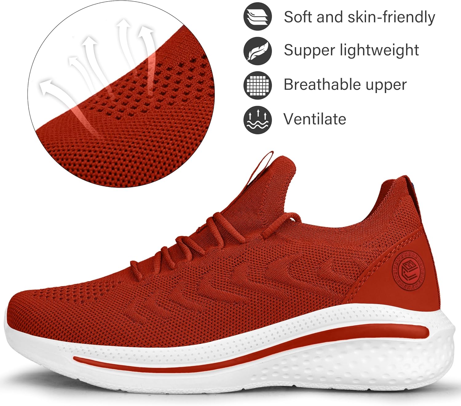 Pujcs Womens Sneakers Non Slip Walking Shoes Lightweight Tennis Shoes Breathable Running Shoes Gym Workout Mesh Sneakers - Image 3