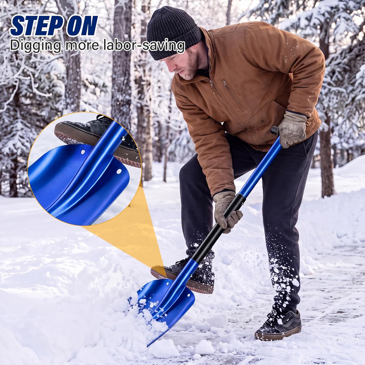 Snow Shovel for Car,Portable Telescopic Shovel for Camping,Driveway