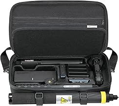AMAZEAR Carry Case for Insta360 X5 / X4 Air Case, Compatible with 3 m 9.8 ft Extended Edition Selfie Stick, Portable Waterproof Shoulder Bag for Insta 360 X5 Accessories, Full Black
