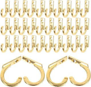 DOITOOL 100piezas Ganchos De Pared Retro De Mini Ganchos Decorativos Para Abrigos Sombreros y Baños Diseño Práctico y Ligero Color Amarillo