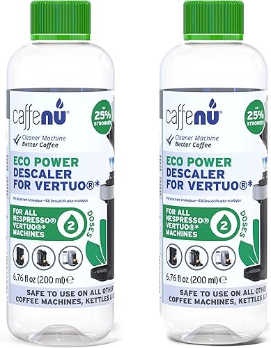 Solución de descalcificación para máquinas Nespresso Vertuo. 2 botellas. 4 usos. Especialmente formulado para máquinas de café Vertuoline y todas
