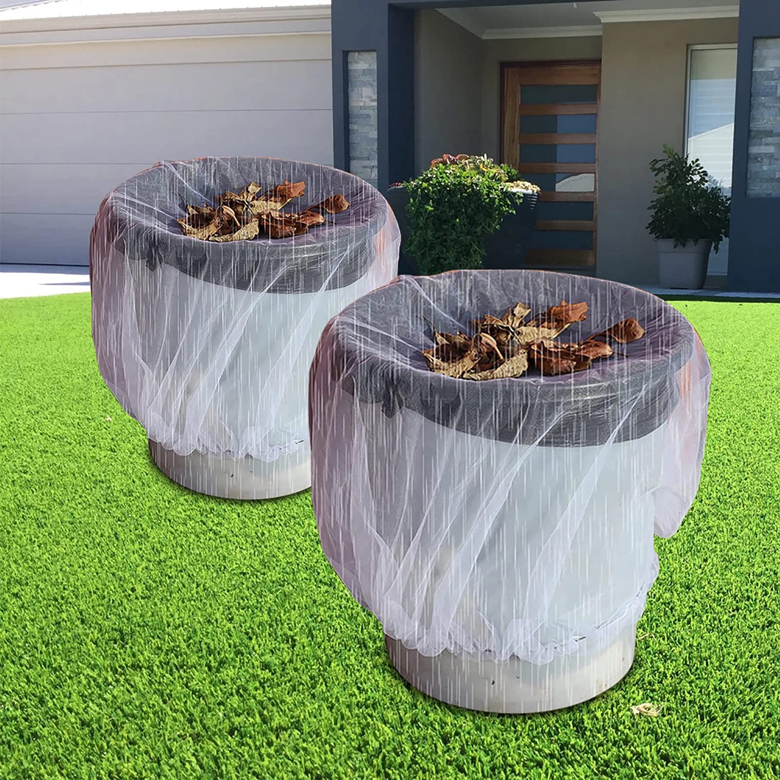 Generisch Balkonblumen Regenschutz Net Butt-Durchmesser Abdeckung  Verstellbare Erntevorrichtung Regenfssern schtzen Regenwerkzeug Patio  Lawn & Garden Pflanzenhauben Winter (White, One Size): Amazon.de: Garten