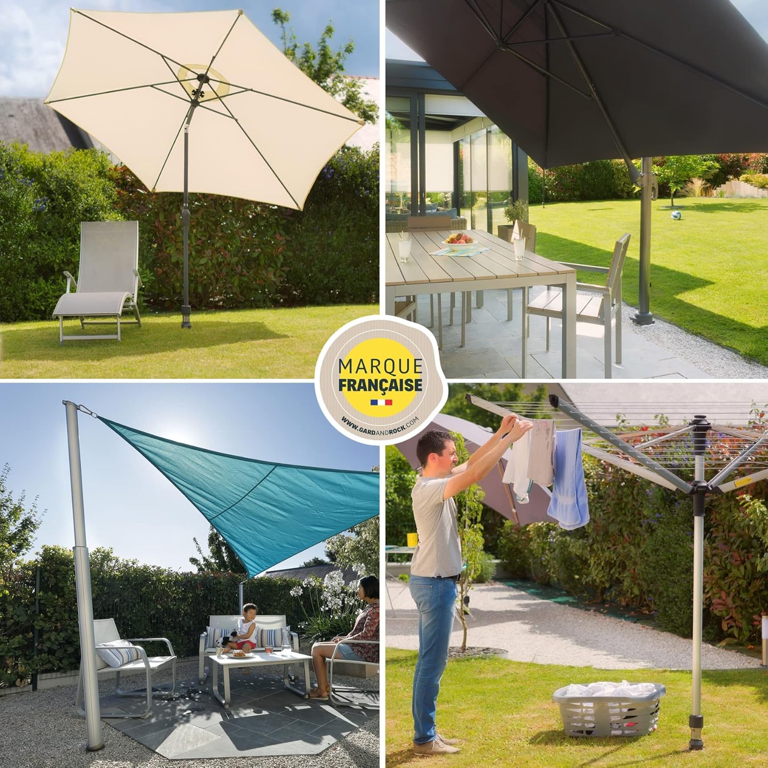 Gard & Rock - Aluminium ANCHORING Base, Flush with The Ground - Suitable for screwing into Any Type of Ground or Setting in Concrete - Quick Fixation System - Lay Out Your Space in A Flash!