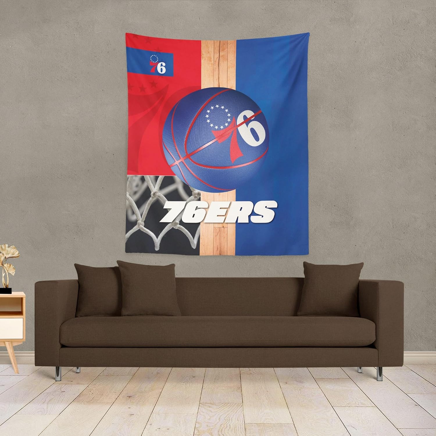 Northwest NBA Printed Wall Hanging Tapestry, Woven Polyester Fabric, Decorative Fan Art