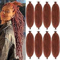 Vista 28 de Extensiones de pelo rizado afro elástico de 10 pulgadas para rastas suaves, 8 paquetes de pelo trenzado cubano pre-separado para mujeres y niños