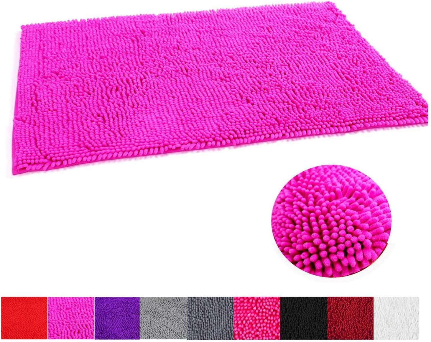 24x35 Rug Amazon.com: Homyux 24x35 inch Chenille Bathroom Rugs Large Shag Bath ...