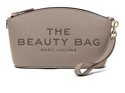 Marc Jacobs The Leather Beauty Bag Cosmetic Case Cement