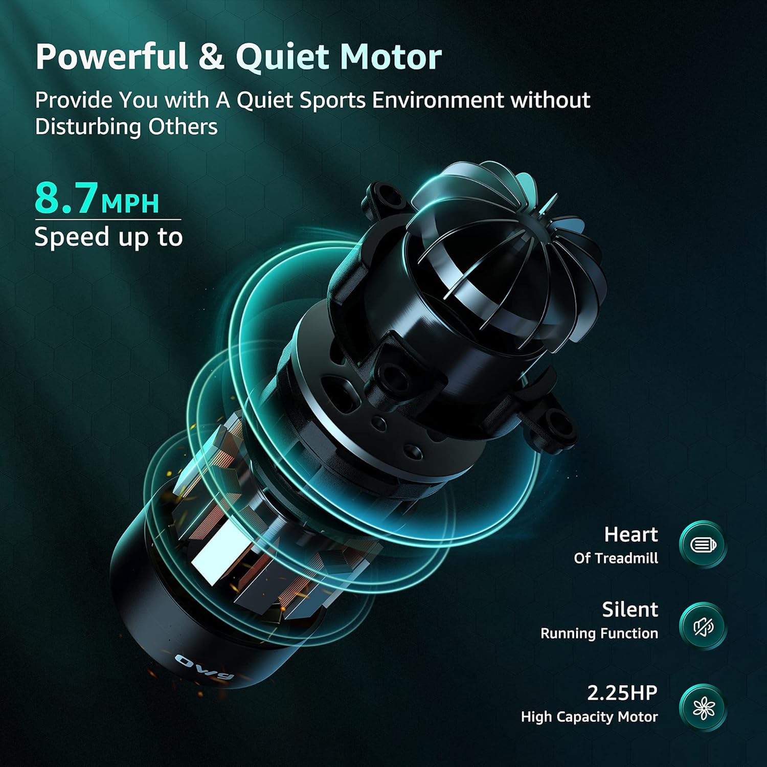 OMA 1012EB Folding Treadmill for Small Spaces Foldable Portable Compact Walking Running Treadmills for Home Gym with 2.25HP 300lb Weight Capacity 48"x17.7" Extended Belt IPad Holder 36 Preset Programs : Sports & Outdoors