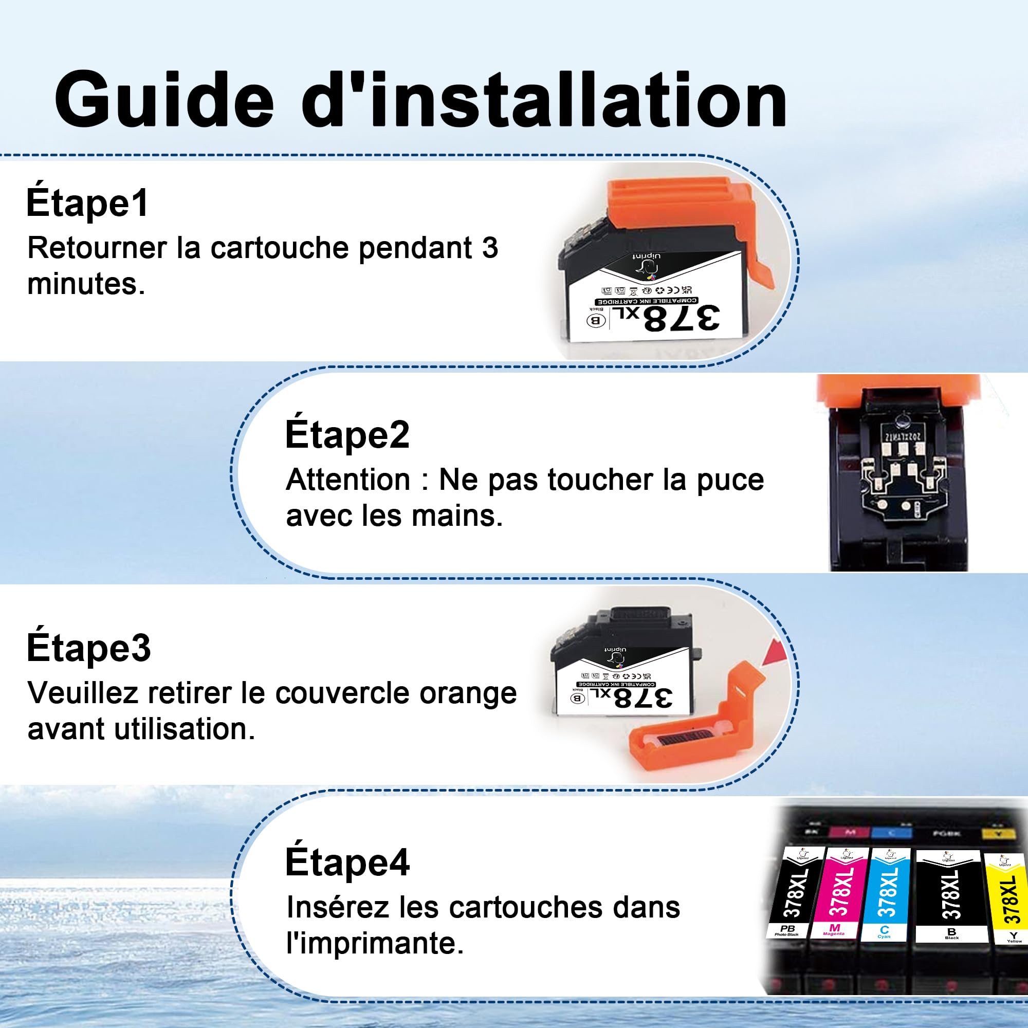 Uiprint 378XL Cartucce d'inchiostro compatibili Epson 378 XL per Expression Photo XP-8500 XP-8600 XP-8505 XP-8605 XP-8700 XP-8000 XP-8005 XP8500 XP8600 XP8505 XP8605 XP8000 XP8005 XP8700 XP15000