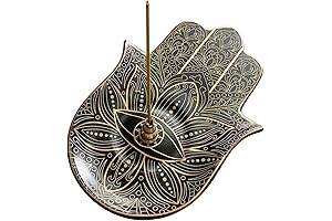 Ceramic Hamsa Hand Incense Holder: Shield Your Sanctuary with Divinely Acclaimed Symbolism