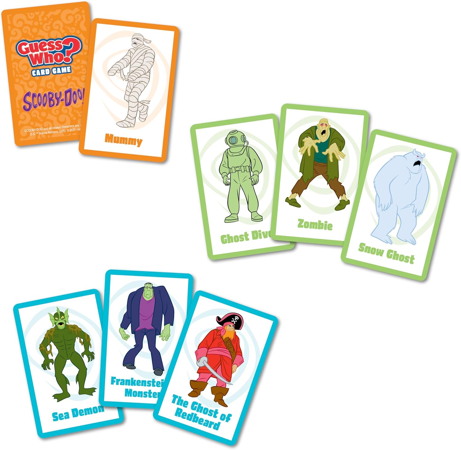 Guess WHO? Card Game: Scooby-Doo Villains Edition, Classic Deduction Game with a Mystery Twist, Ask Clever Questions to Unmask Iconic Villains, Fun for Kids & Families, Ages 5+, 2 Players