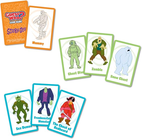 Guess WHO? Card Game: Scooby-Doo Villains Edition, Classic Deduction Game with a Mystery Twist, Ask Clever Questions to Unmask Iconic Villains, Fun for Kids & Families, Ages 5+, 2 Players