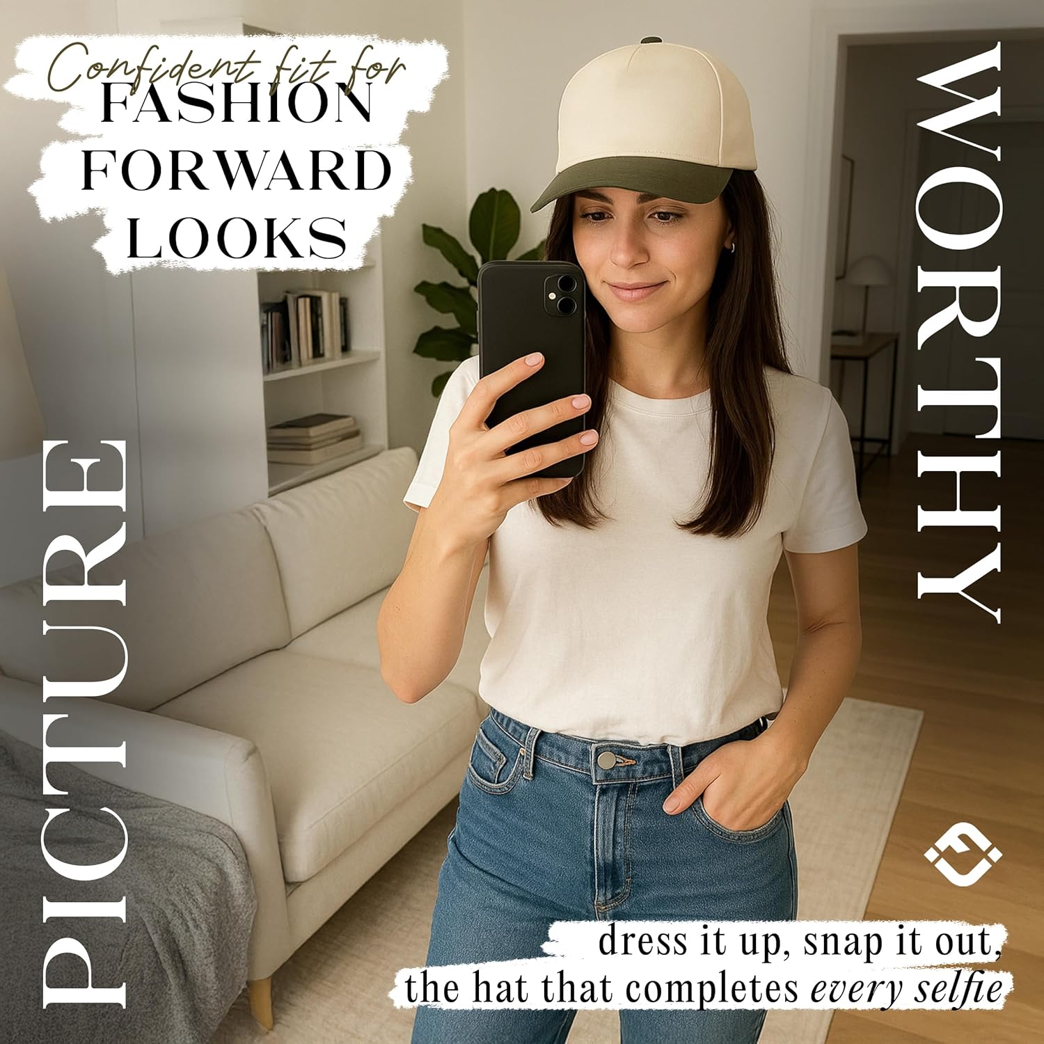 Funky Junque Vintage Canvas Snapback Hat - Adjustable 2 Tone Cap for Men Women - Put It On My, Cowboy, Girl Dad, Funny - Image 4