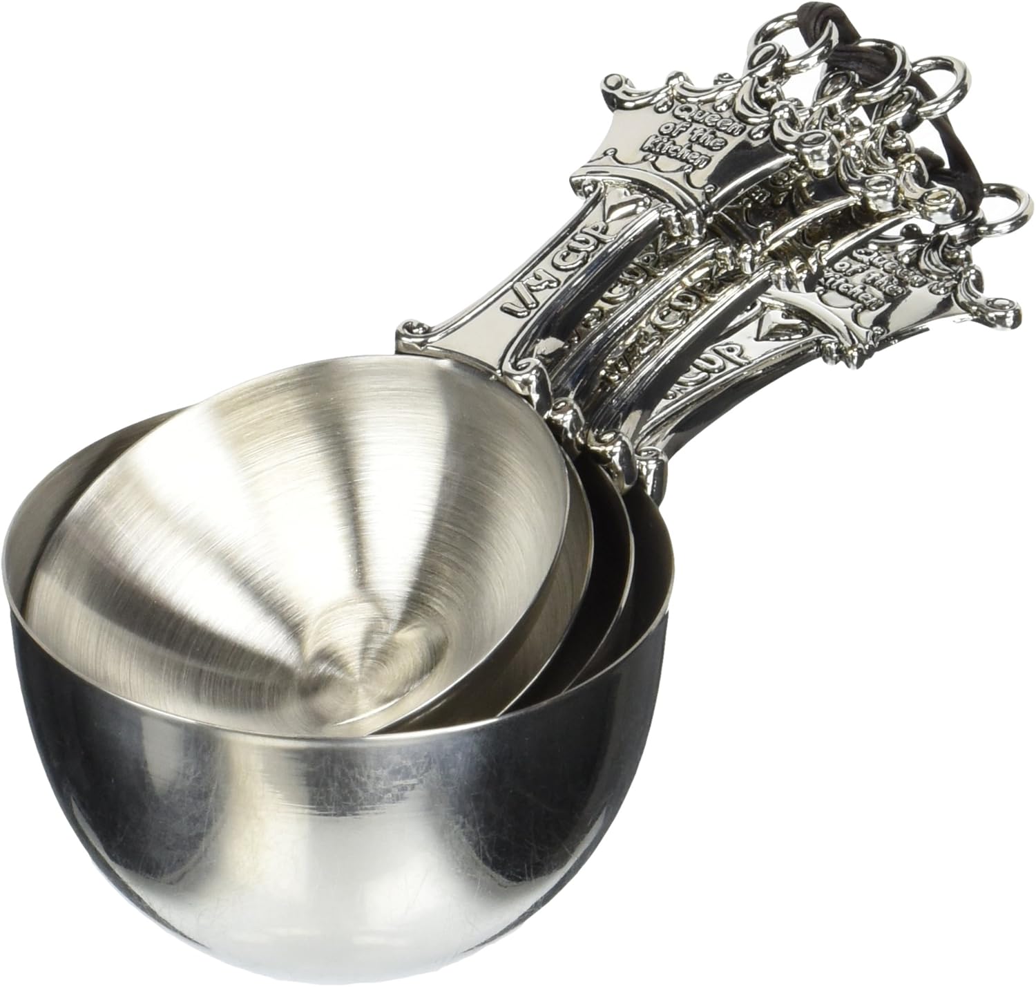 Ganz 4Piece Stainless Steel Measuring Cups Set, Queen of