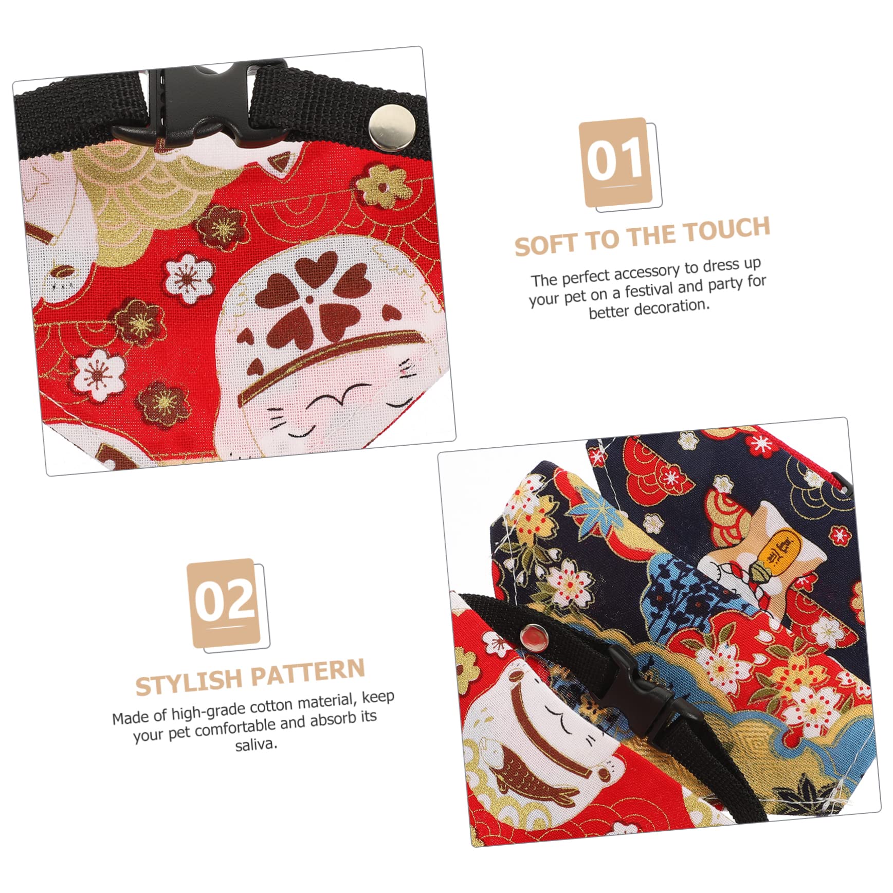 POPETPOP 9pezzi Bandane Triangolari Per Scaldacollo Decorativo Per Domestici e Assorbente Accessori Per e