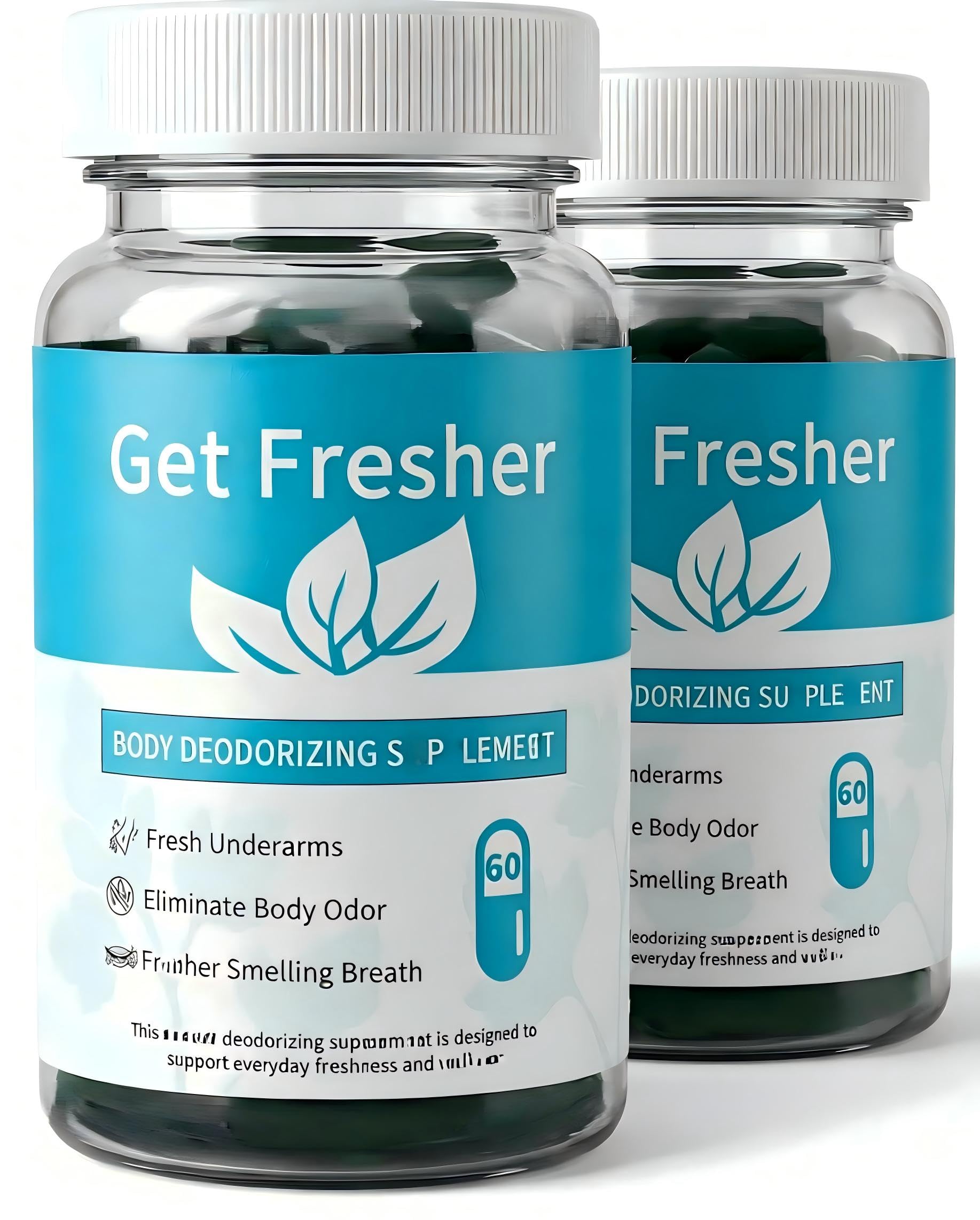 Get Fresher: desodorante corporal para hombres y mujeres, 60×2