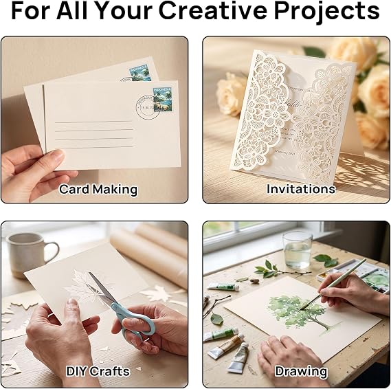 JOYIT Cream Cardstock, 110 Sheets, 8.5 x 11 Inch, 85 lb/230 gsm