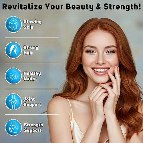 Miniatura 5 de Proteína en polvo de péptidos de colágeno alimentados con pasto sin sabor 1 libra, 45 porciones. Colágeno bovino hidrolizado tipo 1 y 3 para mujeres