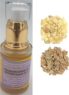The Magi's Royal Gifts Frankincense & Myrrh Argan Body Oil. Whole Frankincense & Myrrh Gum Resins Infused in Argan Oil. Co...