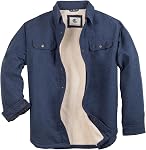 COEVALS CLUB Men's Flannel Shacket Casual Button Snap Sherpa Quilted Lined Premium Jacket Shirts