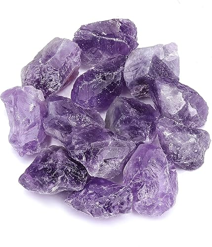 Miniatura 5 de Top Plaza Paquete  2 artículos piedras de cristal curativas de amatista natural con piedras curativas de racimo de roca y amatista a granel