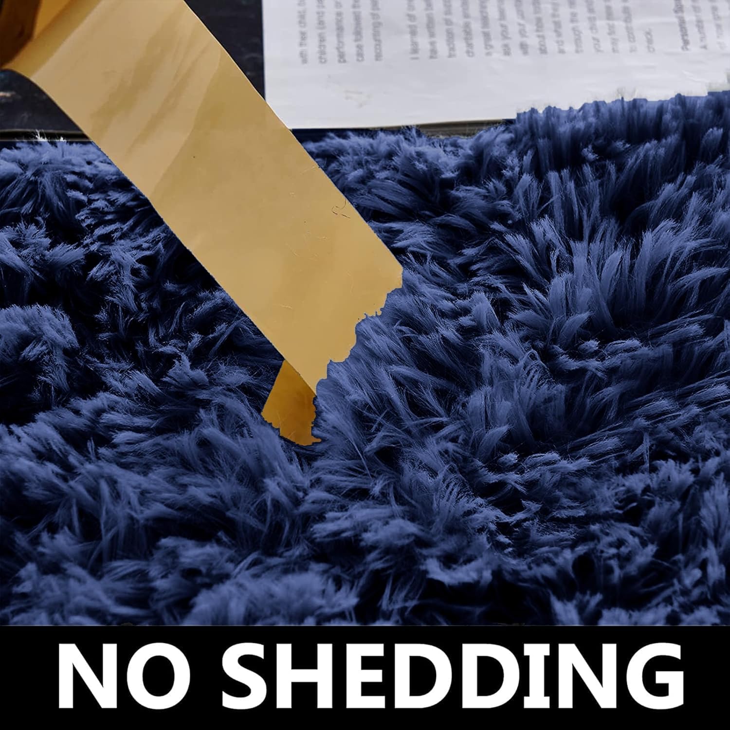 IR Imperial Rooms 3x5 Area Rugs for Living Room Bedroom Machine Washable, Soft Fluffy Shag Navy Blue Rug, Non Slip Floor Carpet for Kids Girls and Boys, Preppy Dorm, Nursery Room, Home Decor Aesthetic