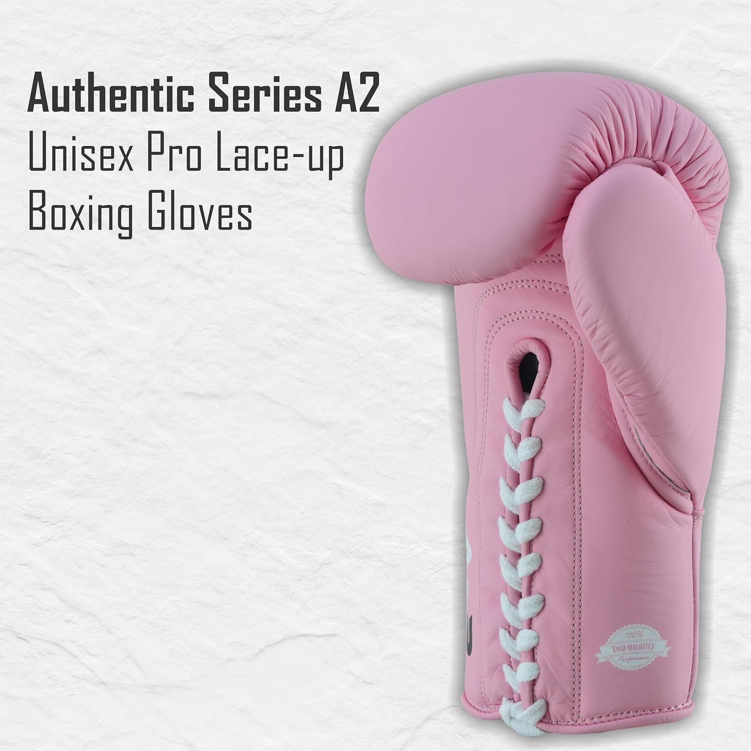 A2 Lace Up Boxing Gloves for Men and Women, Full Grain Cowhide Leather Professional Training and Sparring Gloves for Heavy Bag, Muay Thai, Kickboxing and MMA