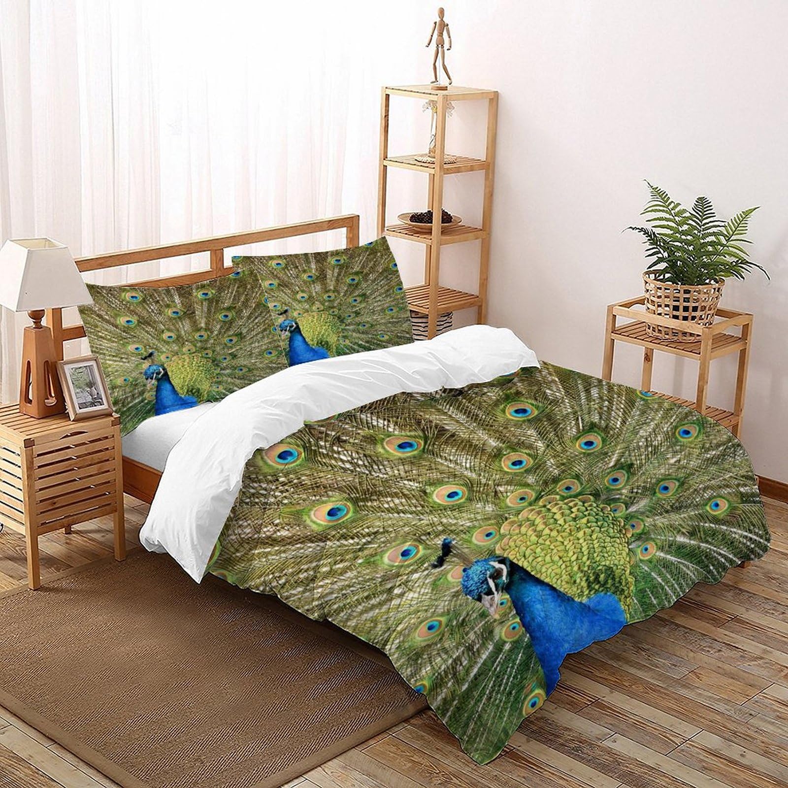 Housse de couette 2 pièces motif imprimé pour chambre adulte moderne