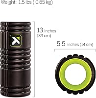 Vista 2 de TriggerPoint Grid 1.0 Foam Roller - 13" Multi-Density Massage Roller for Deep Tissue & Muscle Recovery - Relieves Tight, Sore Muscles & Kinks